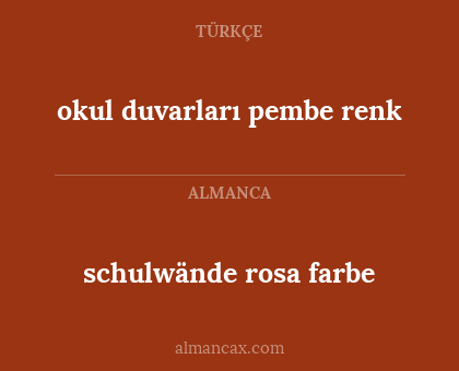 okul duvarları pembe renk - schulwände rosa farbe