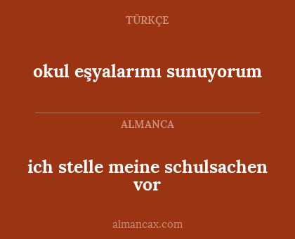 okul eşyalarımı sunuyorum - ich stelle meine schulsachen vor