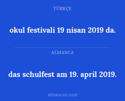 das schulfest am 19. april 2019. - okul festivali 19 nisan 2019 da.