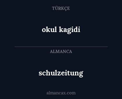 okul kagidi - schulzeitung
