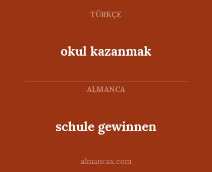schule gewinnen - okul kazanmak