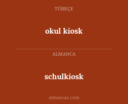 okul kiosk - schulkiosk