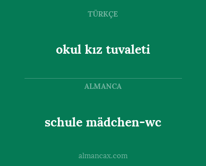 schule mädchen-wc - okul kız tuvaleti
