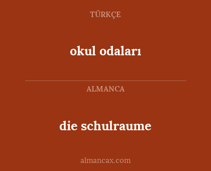 okul odaları - die schulraume