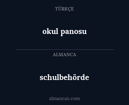 schulbehörde - okul panosu