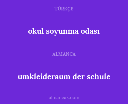 umkleideraum der schule - okul soyunma odası