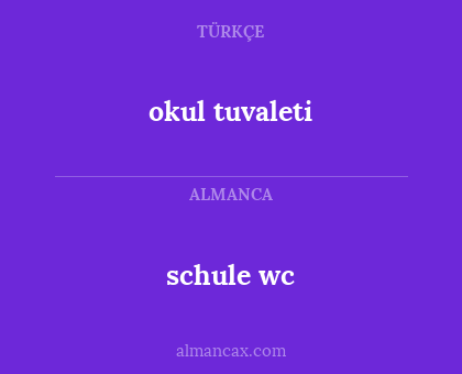 okul tuvaleti - schule wc