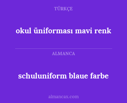 okul üniforması mavi renk - schuluniform blaue farbe