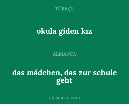 das mädchen, das zur schule geht - okula giden kız