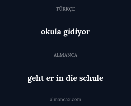 okula gidiyor - geht er in die schule