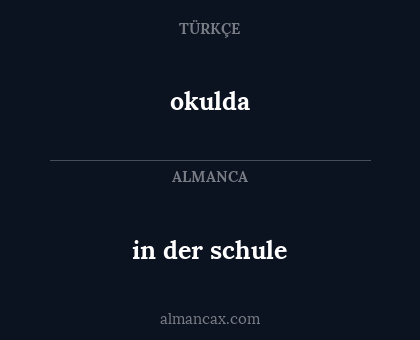 in der schule - okulda