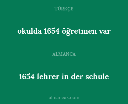 1654 lehrer in der schule - okulda 1654 öğretmen var