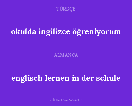 englisch lernen in der schule - okulda ingilizce öğreniyorum