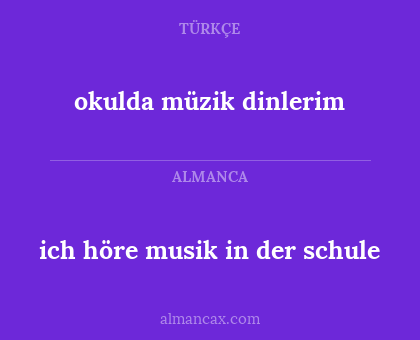 okulda müzik dinlerim - ich höre musik in der schule
