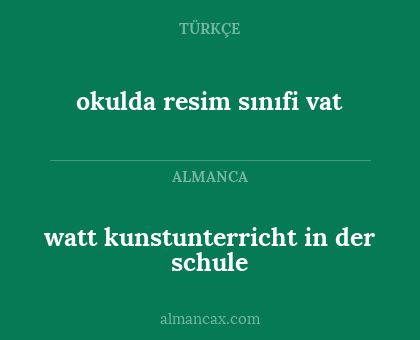 watt kunstunterricht in der schule - okulda resim sınıfi vat