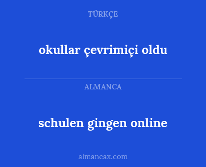 schulen gingen online - okullar çevrimiçi oldu
