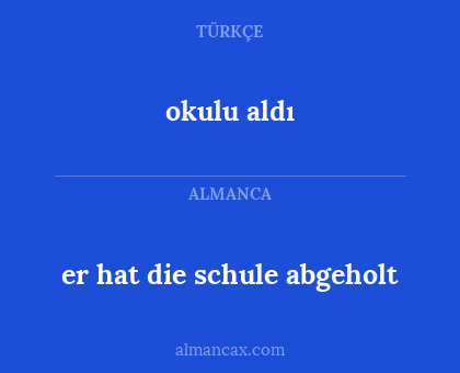 okulu aldı - er hat die schule abgeholt