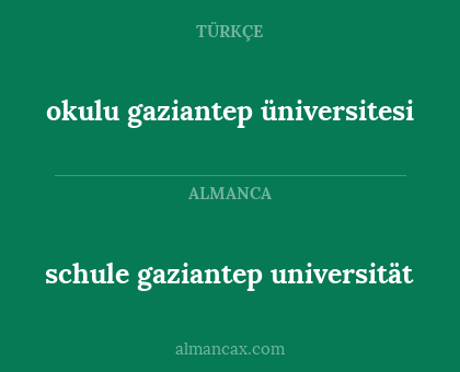 schule gaziantep universität - okulu gaziantep üniversitesi