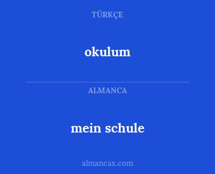 okulum - mein schule