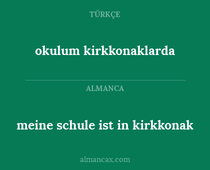 okulum kirkkonaklarda - meine schule ist in kirkkonak