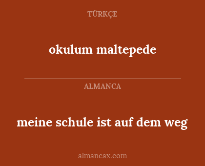 okulum maltepede - meine schule ist auf dem weg
