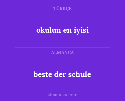 okulun en iyisi - beste der schule
