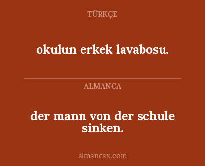 okulun erkek lavabosu. - der mann von der schule sinken.