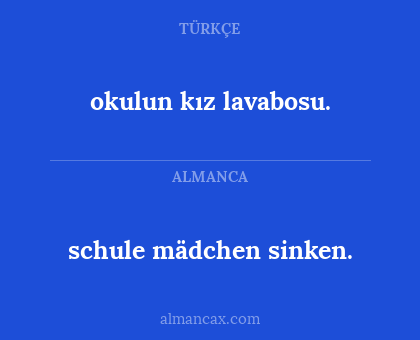 schule mädchen sinken. - okulun kız lavabosu.