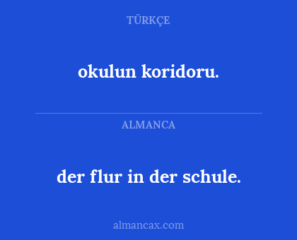 okulun koridoru. - der flur in der schule.