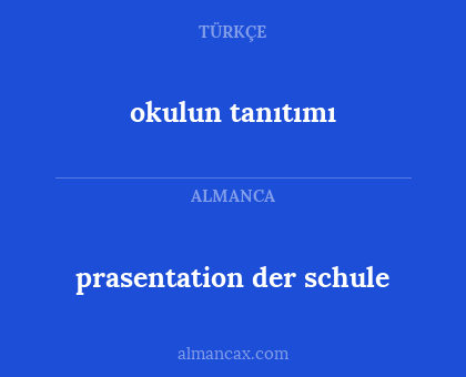 prasentation der schule - okulun tanıtımı