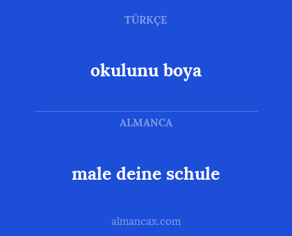 okulunu boya - male deine schule