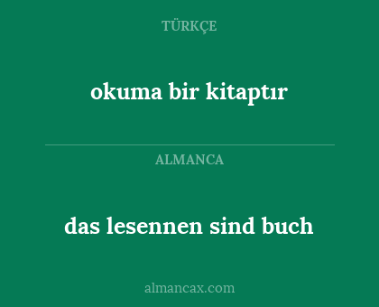 okuma bir kitaptır - das lesennen sind buch