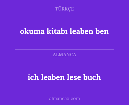 ich leaben lese buch - okuma kitabı leaben ben