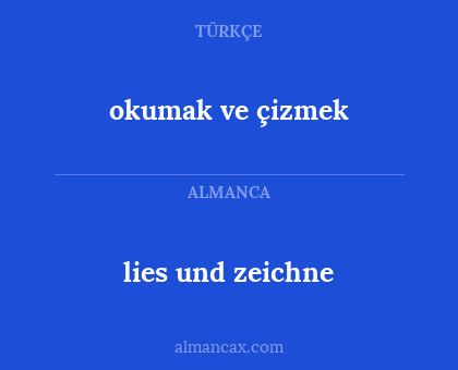 lies und zeichne - okumak ve çizmek