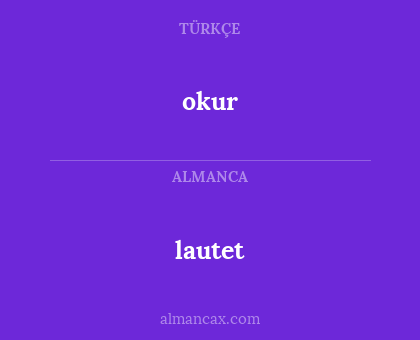 okur - lautet