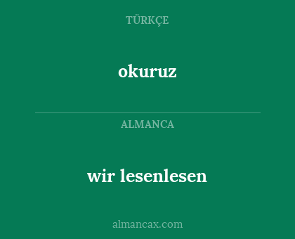 okuruz - wir lesenlesen