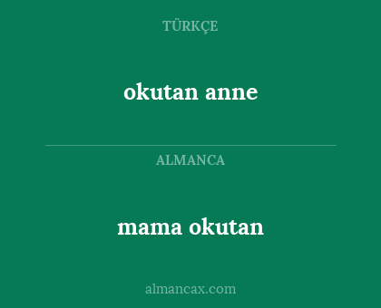 mama okutan - okutan anne