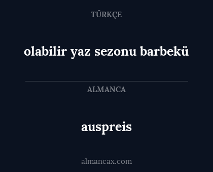 olabilir yaz sezonu barbekü - auspreis