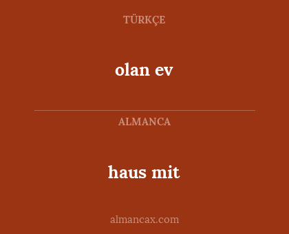 olan ev - haus mit