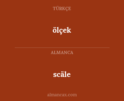 scäle - ölçek