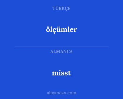 ölçümler - misst