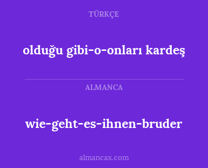 wie-geht-es-ihnen-bruder - olduğu gibi-o-onları kardeş