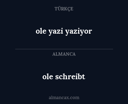 ole schreibt - ole yazi yaziyor