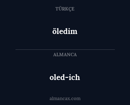 öledim - oled-ich