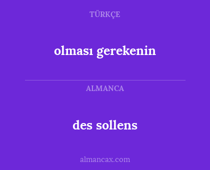 olması gerekenin - des sollens
