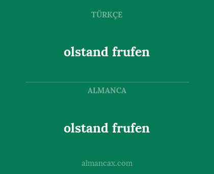 olstand frufen - olstand frufen