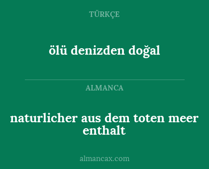 ölü denizden doğal - naturlicher aus dem toten meer enthalt