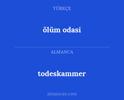 todeskammer - ölüm odasi