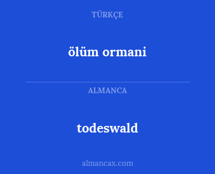 ölüm ormani - todeswald
