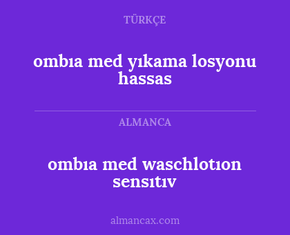 ombıa med yıkama losyonu hassas - ombıa med waschlotıon sensıtıv